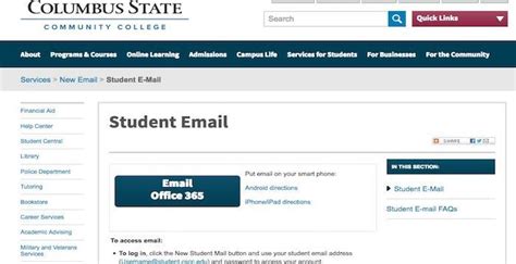 columbus state email